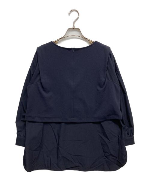 INDIVI（インディヴィ）INDIVI (インディヴィ) レイヤード風デザイントップス ネイビー サイズ:38の古着・服飾アイテム