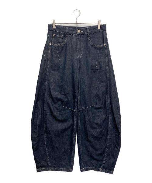 地底人（チテイジン）地底人 (チテイジン) ステッチバルーンインディゴデニム インディゴ サイズ:Lの古着・服飾アイテム