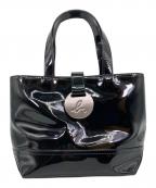 agnes b voyageアニエスベーボヤージュ）の古着「エナメルハンドバッグ」｜ブラック