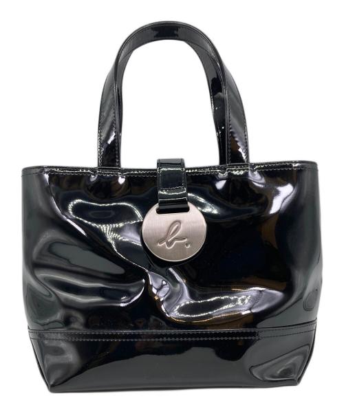 agnes b voyage（アニエスベーボヤージュ）agnes b voyage (アニエスベーボヤージュ) エナメルハンドバッグ ブラックの古着・服飾アイテム
