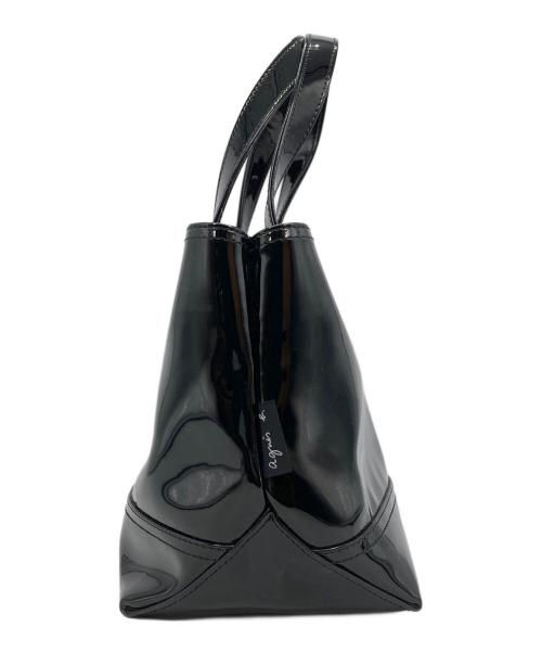 agnes b voyage（アニエスベーボヤージュ）agnes b voyage (アニエスベーボヤージュ) エナメルハンドバッグ ブラックの古着・服飾アイテム