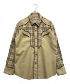 AiEエーアイイー）の古着「ウエスタンチェックシャツ」｜ベージュ