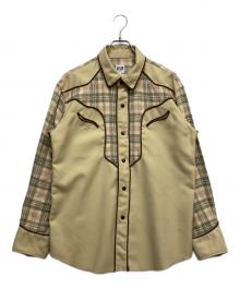 AiE（エーアイイー）の古着「ウエスタンチェックシャツ」｜ベージュ