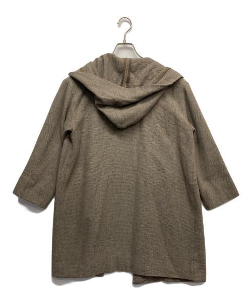 evam eva（エヴァムエヴァ）evam eva (エヴァムエヴァ) ラムウールフードコート ブラウン サイズ:1の古着・服飾アイテム