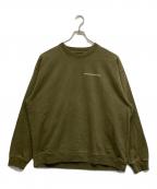 Stockholm Surfboard Club×RHC Ron Hermanストックホルム サーフボード クラブ×アールエイチシー ロンハーマン）の古着「ロゴ刺繍クルーネックスウェット」｜オリーブ