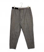 Graphpaperグラフペーパー）の古着「GLENCHECK WOOL COOK PANTS」｜グレー