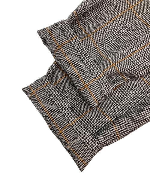 Graphpaper（グラフペーパー）Graphpaper (グラフペーパー) GLENCHECK WOOL COOK PANTS グレー サイズ:Fの古着・服飾アイテム