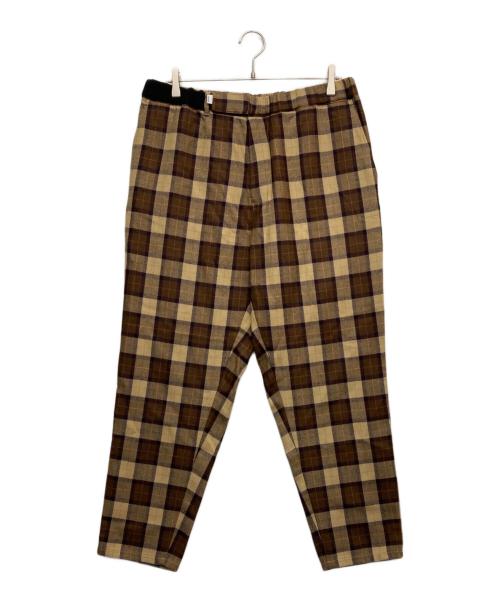 Graphpaper（グラフペーパー）Graphpaper (グラフペーパー) Wool check cook pants ブラウン サイズ:Fの古着・服飾アイテム