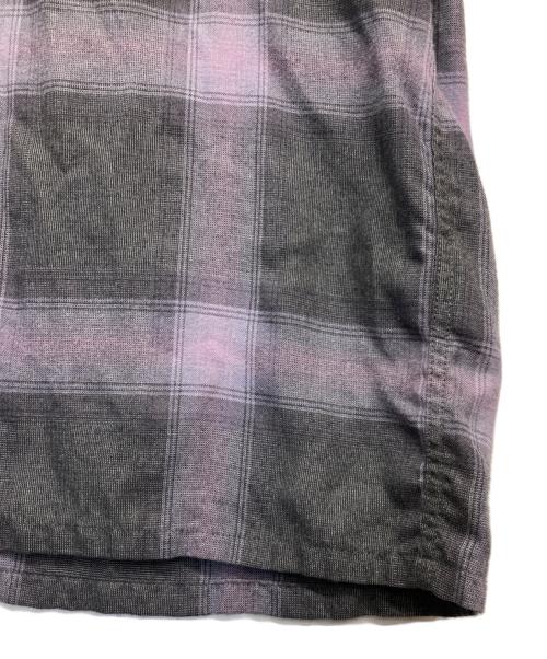 WACKO MARIA（ワコマリア）WACKO MARIA (ワコマリア) 23AW オンブレチェックシャツ グレー×パープル サイズ:Lの古着・服飾アイテム
