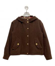 BLUE LABEL CRESTBRIDGE（ブルーレーベルクレストブリッジ）の古着「ショート丈フーデッドブルゾン」｜ネイビー