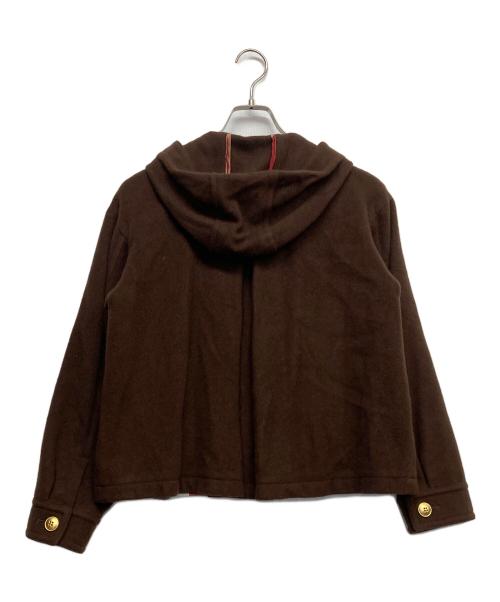 BLUE LABEL CRESTBRIDGE（ブルーレーベルクレストブリッジ）BLUE LABEL CRESTBRIDGE (ブルーレーベルクレストブリッジ) ショート丈フーデッドブルゾン ネイビー サイズ:36の古着・服飾アイテム