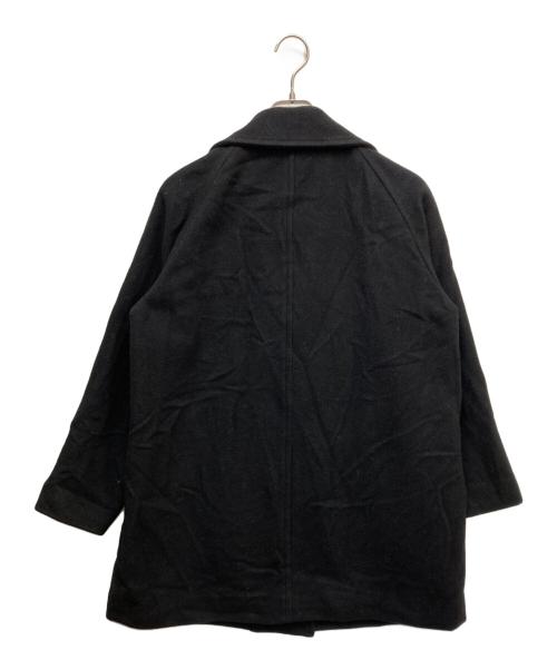 JOURNAL STANDARD relume（ジャーナルスタンダード レリューム）JOURNAL STANDARD relume (ジャーナルスタンダード レリューム) 尾州ウールモッサWブレストハーフコート ブラック サイズ:36の古着・服飾アイテム