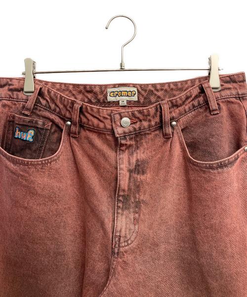 HUF（ハフ）HUF (ハフ) CROMER WASHED PANT レッド サイズ:34の古着・服飾アイテム
