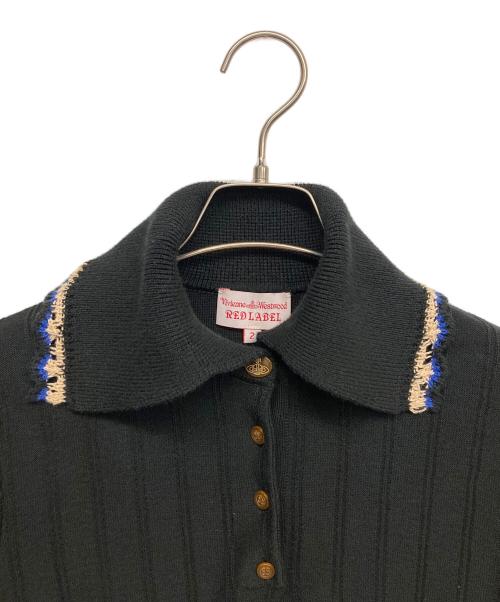 Vivienne Westwood RED LABEL（ヴィヴィアンウエストウッドレッドレーベル）Vivienne Westwood RED LABEL (ヴィヴィアンウエストウッドレッドレーベル) ニットポロシャツ ブラック サイズ:2の古着・服飾アイテム