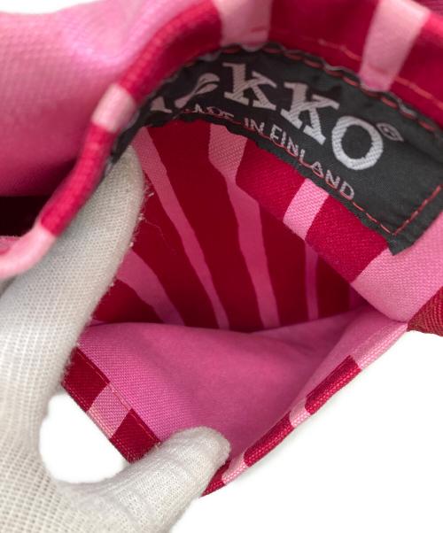 marimekko（マリメッコ）marimekko (マリメッコ) ストライプキャンバスショルダーバッグ ピンクの古着・服飾アイテム