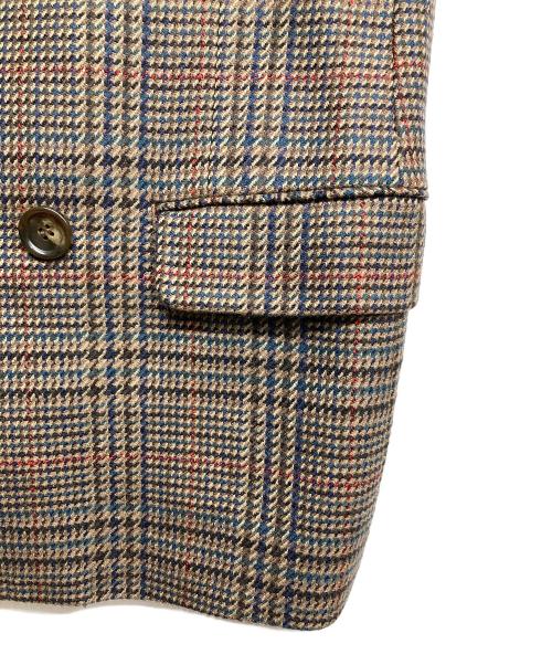 Burberry's（バーバリー）Burberry's (バーバリー) ダブルチェックジャケット ブラウン サイズ:7ARの古着・服飾アイテム