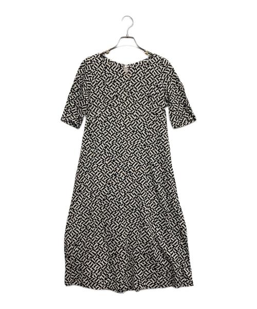 Sybilla（シビラ）Sybilla (シビラ) キカ柄フレアワンピース ブラック サイズ:Mの古着・服飾アイテム