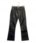 Y'2 leatherワイツーレザー）の古着「パンツ」｜ブラック