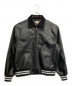 BACKERSバッカーズ）の古着「フェイクレザーハンティングジャケット」｜ブラック