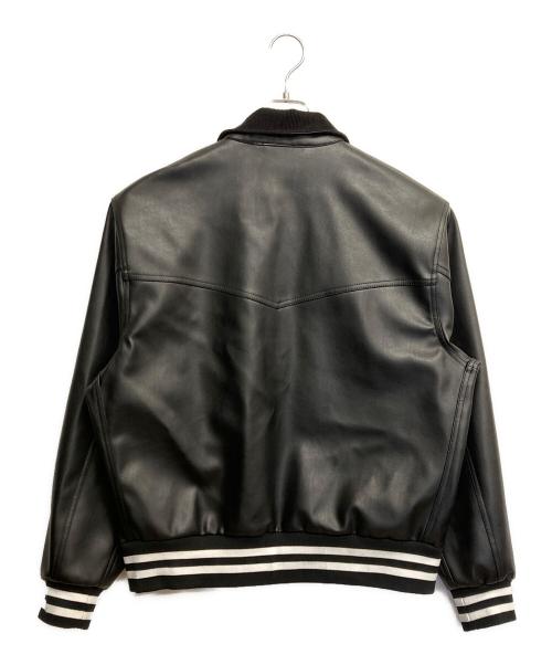 BACKERS（バッカーズ）BACKERS (バッカーズ) フェイクレザーハンティングジャケット ブラック サイズ:Mの古着・服飾アイテム