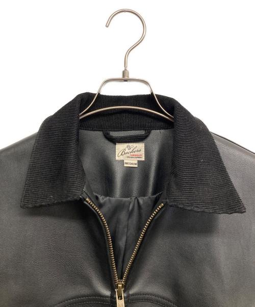 BACKERS（バッカーズ）BACKERS (バッカーズ) フェイクレザーハンティングジャケット ブラック サイズ:Mの古着・服飾アイテム