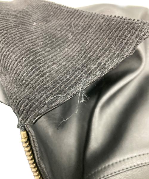 BACKERS（バッカーズ）BACKERS (バッカーズ) フェイクレザーハンティングジャケット ブラック サイズ:Mの古着・服飾アイテム