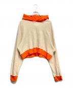 THE モンゴリアンチョップスザモンゴリアンチョップス）の古着「短丈パーカー」｜ベージュ