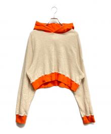 THE モンゴリアンチョップス（ザモンゴリアンチョップス）の古着「短丈パーカー」｜ベージュ