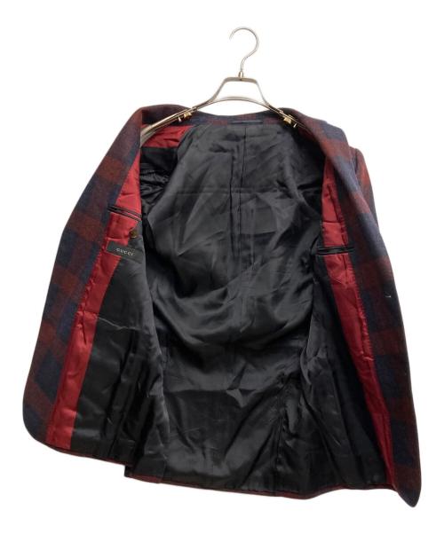 GUCCI（グッチ）GUCCI (グッチ) セットアップスーツ レッド×ネイビー サイズ:7-44Rの古着・服飾アイテム
