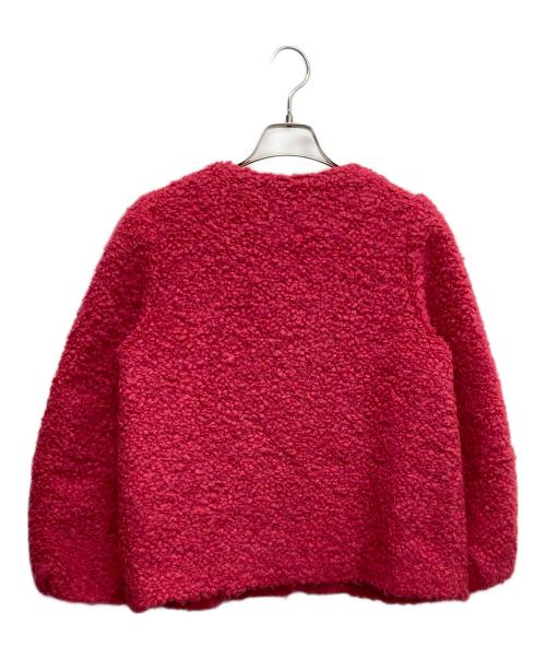 M'S GRACY（エムズグレイシー）M'S GRACY (エムズグレイシー) ノーカラージャケット ピンク サイズ:38の古着・服飾アイテム