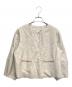 ANAYI（アナイ）の古着「リネン混ノーカラージャケット」｜ベージュ