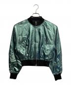 KATHARINE HAMNETTキャサリンハムネット）の古着「polyurethane bomber jacket」｜ブルー