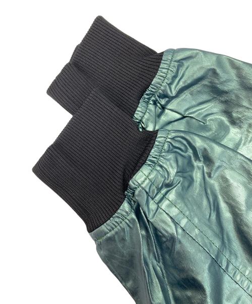 KATHARINE HAMNETT（キャサリンハムネット）KATHARINE HAMNETT (キャサリンハムネット) polyurethane bomber jacket ブルー サイズ:Mの古着・服飾アイテム