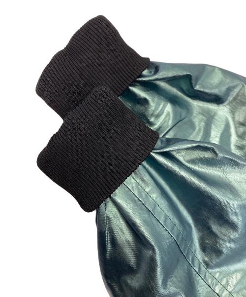 KATHARINE HAMNETT（キャサリンハムネット）KATHARINE HAMNETT (キャサリンハムネット) polyurethane bomber jacket ブルー サイズ:Mの古着・服飾アイテム