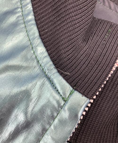 KATHARINE HAMNETT（キャサリンハムネット）KATHARINE HAMNETT (キャサリンハムネット) polyurethane bomber jacket ブルー サイズ:Mの古着・服飾アイテム