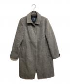 BURBERRY LONDONバーバリーロンドン）の古着「ウール比翼ステンカラーコート」｜グレー