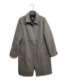 BURBERRY LONDON（バーバリーロンドン）の古着「ウール比翼ステンカラーコート」｜グレー