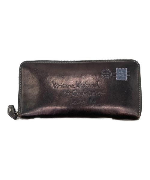Vivienne Westwood（ヴィヴィアンウエストウッド）Vivienne Westwood (ヴィヴィアンウエストウッド) ラウンドジップウォレット ブラックの古着・服飾アイテム