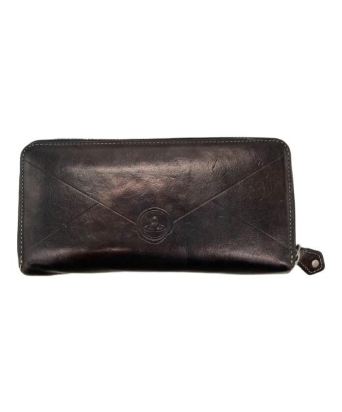 Vivienne Westwood（ヴィヴィアンウエストウッド）Vivienne Westwood (ヴィヴィアンウエストウッド) ラウンドジップウォレット ブラックの古着・服飾アイテム
