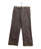 Heller's cafeヘラーズカフェ）の古着「ヘリンボーントラウザーパンツ」｜グレー