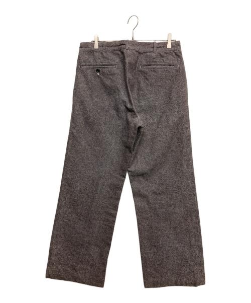 Heller's cafe（ヘラーズカフェ）HELLER'S CAFE (ヘラーズカフェ) ヘリンボーントラウザーパンツ グレー サイズ:34の古着・服飾アイテム