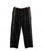 SASQUATCHfabrix.サスクワッチファブリックス）の古着「FAKE SUEDE TRAINING PANTS」｜ブラック
