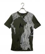 DIESEL Black Goldディーゼル ブラック ゴールド）の古着「プリントTシャツ」｜グリーン