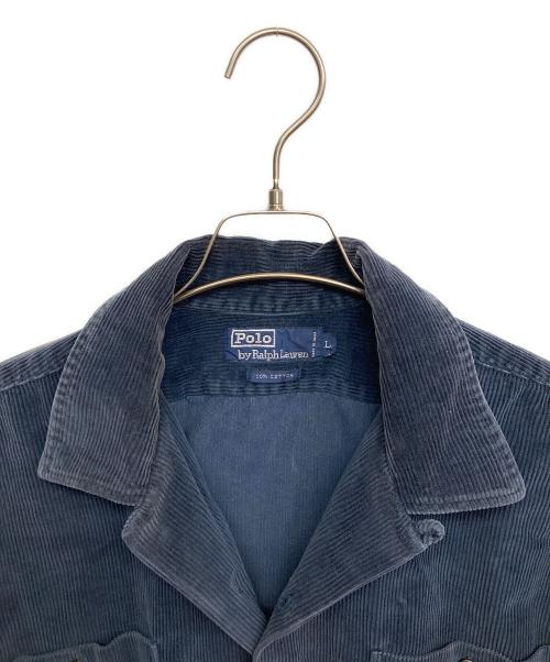 POLO RALPH LAUREN（ポロ・ラルフローレン）POLO RALPH LAUREN (ポロ・ラルフローレン) ワイドコーデュロイシャツ ネイビー サイズ:Lの古着・服飾アイテム