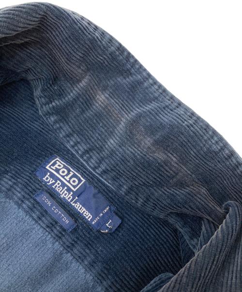 POLO RALPH LAUREN（ポロ・ラルフローレン）POLO RALPH LAUREN (ポロ・ラルフローレン) ワイドコーデュロイシャツ ネイビー サイズ:Lの古着・服飾アイテム