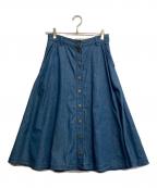 To b. by agnes b.トゥービー バイ アニエスベー）の古着「デニムフレアスカート」｜ブルー