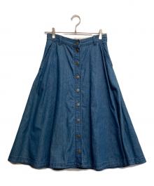To b. by agnes b.（トゥービー バイ アニエスベー）の古着「デニムフレアスカート」｜ブルー