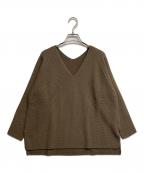 BALLSEYボールジィ）の古着「コットンポリエステルリリヤーン Vネックプルオーバー」｜ブラウン