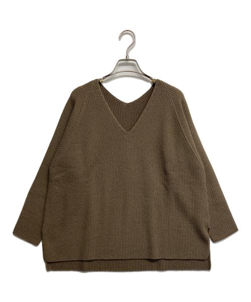 BALLSEY（ボールジィ）BALLSEY (ボールジィ) コットンポリエステルリリヤーン Vネックプルオーバー ブラウン サイズ:Sの古着・服飾アイテム