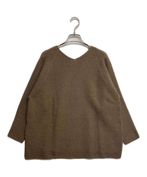 BALLSEY（ボールジィ）BALLSEY (ボールジィ) コットンポリエステルリリヤーン Vネックプルオーバー ブラウン サイズ:Sの古着・服飾アイテム